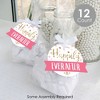 Big Dot of Happiness Little Princess Crown - Pink and Gold Princess Baby Shower or Birthday Party Clear Goodie Favor Bags - Treat Bags With Tags 12 Ct - 2 of 4