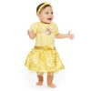 Disney Princess Cinderella Ariel Belle Snow White Girls Cosplay Dress and Headband Newborn to Infant  - 4 of 4