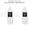Big Dot of Happiness Mr. and Mrs. - Black and White Wedding or Bridal Shower Water Bottle Sticker Labels - Set of 20 - 2 of 4