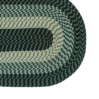 Hunter Stripe 20" x 30" Reversible Polypropylene Oval Rug