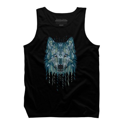 Men's Design By Humans Geometric Wolf By jun087 Tank Top