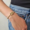 Adornia 14k Gold Plated Mariner Link Stretch Bead Bracelet - 2 of 2