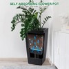 2 pcs 30" Tall Planter, Heavy Duty High Front Porch Tall Planter, Drainage Holes Water Level Monitor Inner Bucket, Automatic Watering, Tree, Black - 3 of 4