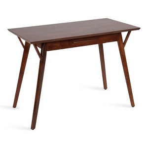 Kate and Laurel McCutcheon Rectangle Wood Writing Desk, 42x22x30, Brown - 1 of 4