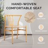 Karl Home | Black Metal-framed Weave Dining Chair (4-Pack) - 3 of 4