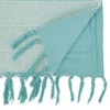 Saro Lifestyle Trendy Corded Table Runner with Fringe Detail, 16"x72", Blue - 2 of 3