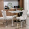 NicBex Dining Chairs Set of 2 Bar stool Upholstered Chair Contemporary Velvet Barstools with Button Tufted Decoration and Wooden Legs - 4 of 4