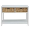 NicBex Console Table with 1 Open Bottom Shelf,Entryway Table with 2 Water Hyacinth Woven Baskets,Modern Couch Table for Living Room - 4 of 4