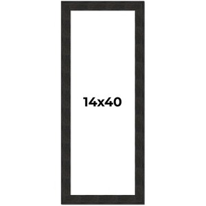 PosterPalooza | Panoramic Contemporary Black Picture Frame - UV Acrylic, Foam Board Backing, Hanging Hardware - 1 of 4