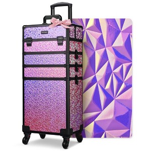 Byootique 4in1 Rolling Makeup Train Case Cosmetic Organizer Wheel - 1 of 4