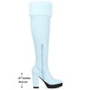 BLISSFUL STEP Women's Chunky Heel Platform Faux Fur Zipper Over Knee High Boots - 2 of 4