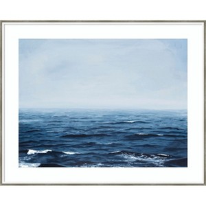 Amanti Art Grayscale Seascape IV by Michael Willett Wood Framed Wall Art Print - 1 of 4