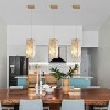 BAOURE 4" Modern Crystal Pendant Light - 3 Pack, Adjustable Hanging Ceiling Lamp with Crystal Prism Design for Dining Room -Chrome Finish - 3 of 4