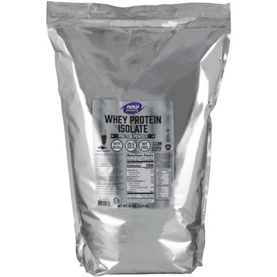 Chocolate Whey Protein Isolate by Now Foods  -  10 lbs Powder