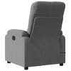 VidaXL Massage Recliner Chair Dark Gray Microfiber Fabric - image 4 of 4