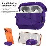 Nakedcellphone Meteorite Series Combo for Apple Airpods Pro 3 - Rugged Case with Stand + Lanyard + Clip + Cleaning Kit - 3 of 4