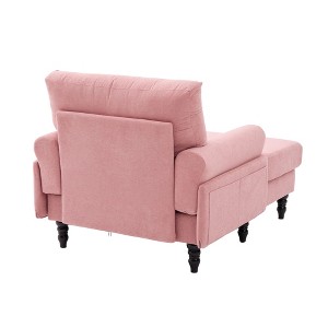 Yinvani Modern Chaise Lounge Sofa for LivingRoom or Bedroom, Chenille Fabric - 1 of 4