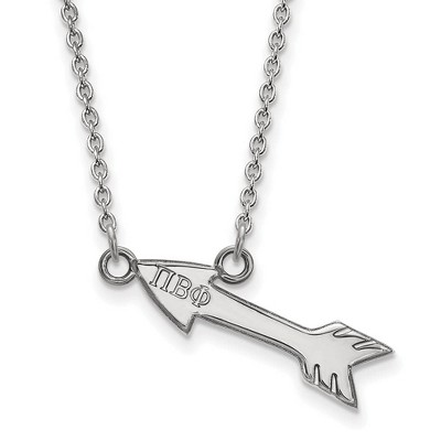 Black Bow Jewelry Sterling Silver Pi Beta Phi Greek Life Necklace 18 Inch