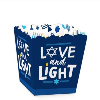 Big Dot of Happiness Hanukkah Menorah - Party Mini Favor Boxes - Chanukah Holiday Party Treat Candy Boxes - Set of 12