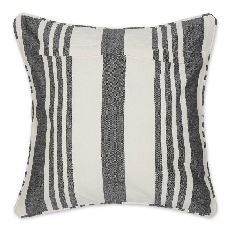 2pc 18"x18" Bold Chambray Striped Recycled Cotton Square Throw Pillow Cover - Design Imports, 2 of 7