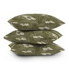 20"x20" Deny Designs Avenie Midnight Blooms Shaded Lichen Square Outdoor Throw Pillow Green - 4 of 4
