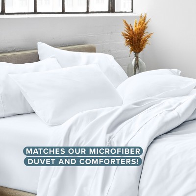 White Hypoallergenic Polyester Standard Pillow Sham Set