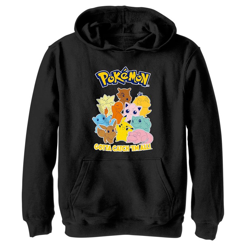 Boy's Pokemon Character Group Colored Pull Over Hoodie, 1 of 5