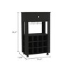 NicBex Mobile Kitchen Island Cart Morden Kitchen Carts on Wheels with Storage, 1 Open Shelf, 1 Drawer and 12 Bottle Racks for Kitchen - 2 of 4