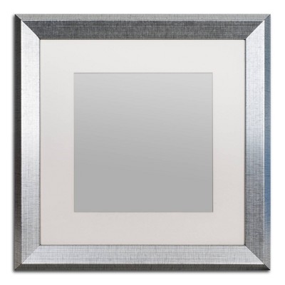 Trademark Fine Art 16"x16" Heavy Duty Silver Frame with White Mat