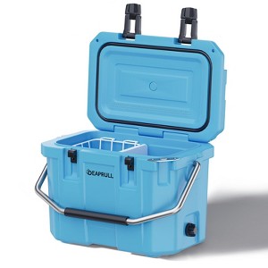 Hooure 30 Quart Cooler with Wheels, Ice Chests Portable Camping Cooler Holds Ice up to 6 Days, Leak-Proof Outdoor Insulated Cooler with Handle - 1 of 4