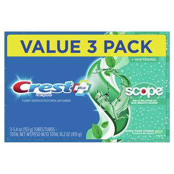 Crest + Scope Complete Whitening Toothpaste Minty Fresh - 5.4oz/3pk