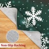 Christmas Rug Living Room Carpet Xmas Snowflakes Decor Accent Area Rug Non Slip Low Pile Soft Rug for Dining Room - 3 of 4
