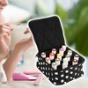 Unique Bargains Nail Polish Carrying Case Nail Polish Organizer Case for 30 Bottles 15ml/0.5 fl.oz Travel Storage Bag Nylon White Black 1 Pcs - 2 of 4