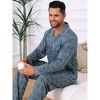 INSPIRE CHIC Men's 2 Pieces Long Sleeve Button Down Pocket Pattern Pajamas Set - 4 of 4