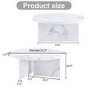 FURNIinspire Coffee Tables 31.4 Inch Circular Round Coffee Table, Marble Textured Living Room Table, Office Accent Table, White, 31.4"*31.4"*13.7" - 3 of 4