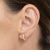 Adornia Gold 2-PIECE Pink Mother of Pearl Huggie Earring HOLIDAY Set. - 3 of 4