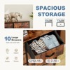 GlasFlength Decorative Storage Cabinets Tall Dresser Fabric Storage Tower ,Wooden Top for Kid Room, Closet, Entryway, Nursery, Brown 31.4"*11.8"*45.6" - 4 of 4