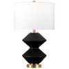 Hudson and Canal 22.75" Tall Double Gourd Lamp with Fabric Shade - 2 of 4