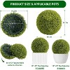 GAOMON Artificial Boxwood Topiary Balls - Realistic Faux Greenery for Porch, Patio, Balcony Decor - Outdoor/Indoor Hanging - 2 of 4