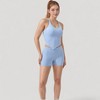 Anna-Kaci Active Women's Scoop Neck Racerback Tank Top with Handkerchief Hem and Built-In Shelf Bra for Low Impact Activity - 3 of 4