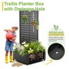 TUYOHW Metal Planter Box with Trellis, Metal Raised Garden Bed with Trellis, Garden Box for Climbing Plants, Flower - 2 of 4