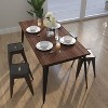 Merrick Lane Rectangular Steel Frame Square Table With Wood Top - image 3 of 4