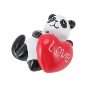 Unique Bargains Decorative Magnets Magnetic Fridge Sticker Irregular Shape Resin Black White Red 1Pc - 1 of 3