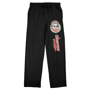 A Christmas Story Ralphie Character Head Men's Black Sleep Pajama Pants - 1 of 3