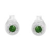 Haus of Brilliance Silver 0.15 Cttw Green Diamond Miracle-Set Stud Earrings - 3 of 4