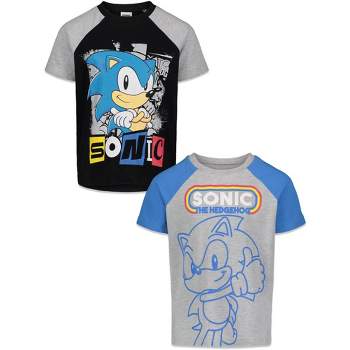 SEGA Sonic The Hedgehog Little Boys 2 Pack Raglan Graphic T-Shirt 