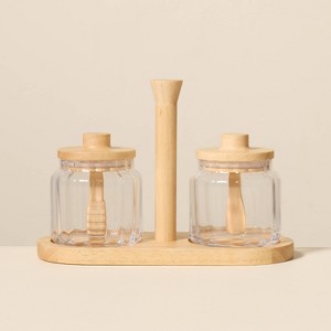 Glass Honey and Jam Serve Containers and Caddy - Hearth & Hand™ with Magnolia - 1 of 3
