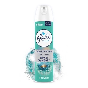 Glade Odor Fighting Soft Mist Aerosol Room Air Freshener - Sky & Sea Salt - 8oz - 1 of 4