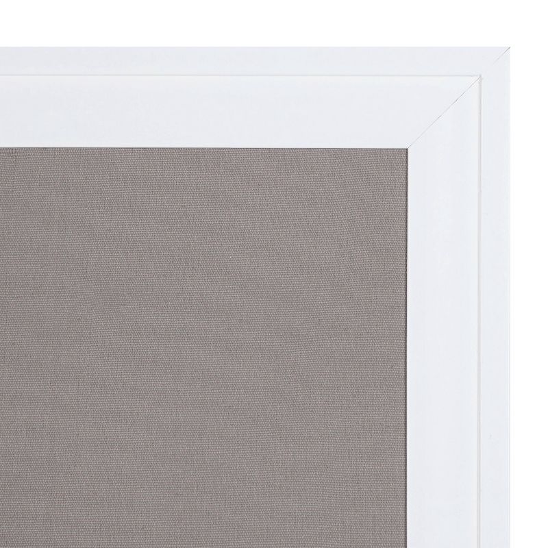 Bosc Framed Gray Linen Fabric Pinboard - DesignOvation, 3 of 6
