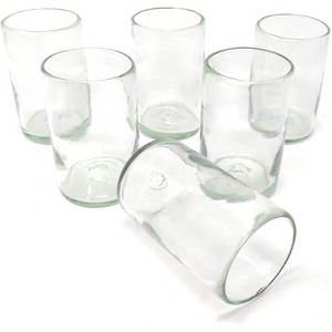 Dos Sueños Mexican Hand Blown  Drinking Glasses - Natural - 14oz - Set of 6 - 1 of 4